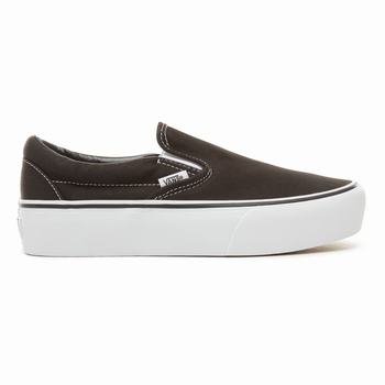 Damske Slip On Tenisky Vans Classic Platform Čierne VA35QUVGM